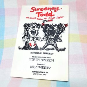 Sweeney Todd Demon Barber a Musical Thriller paperback playbook Applause Library
